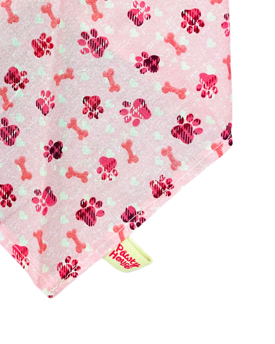 Pink Paws & Bones Dog Bandana