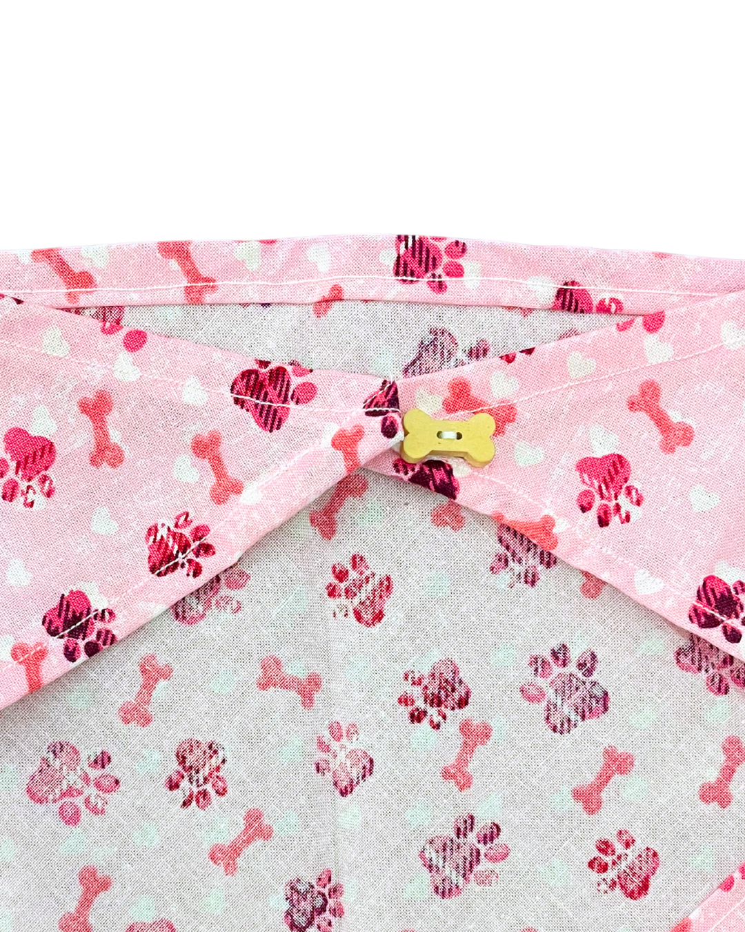 Pink Paws & Bones Dog Bandana