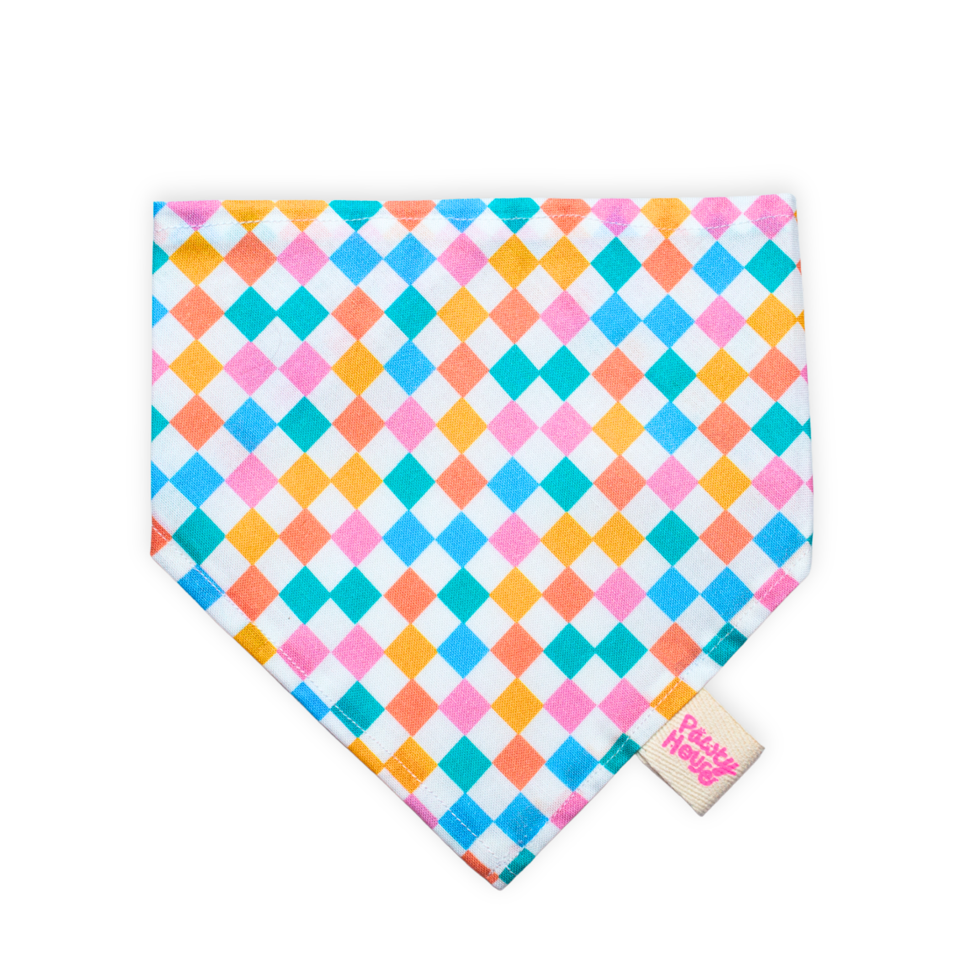 Retro Checkered Bandana para mascotas
