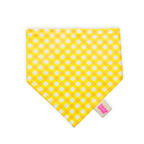 Yellow Plaid Bandana para mascotas